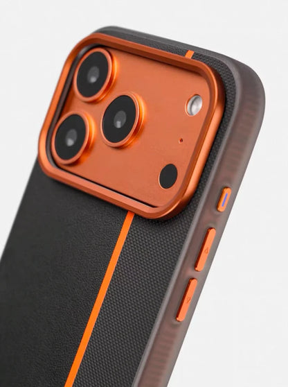 Hit Color PU Leather Texture MagSafe Shockproof Case For iPhone 17 17Pro Max 16 15 14 Alloy Lens Wireless Charging Frosted Cover