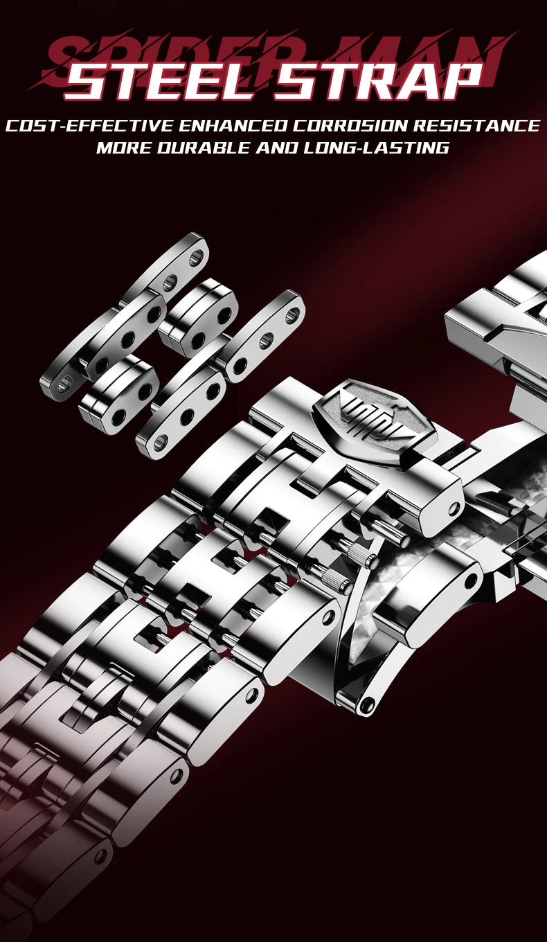 OUPINKE 3250 Original Men's Watch Deep Waterproof 3D Skeleton Stainless steel Automatic Mechanical Wristwatch Men Official Watch