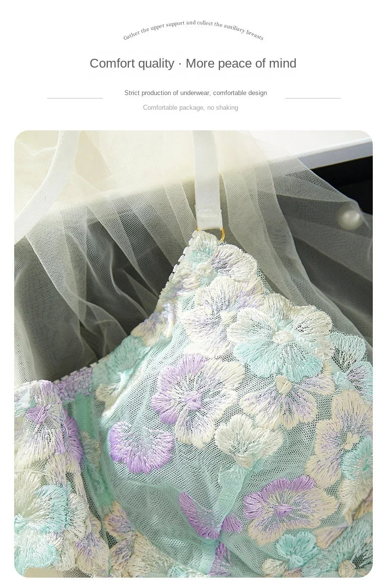 Lingerie Sexy Delicate Underwear Lace Embroidery Bilizna Set Fairy Intim Goods Onlyfans Kit Beautiful Brief Sets