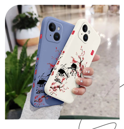 Field Wind Phone Case For iPhone 17 Air 16E 16 15 14 13 12 11 X XR XS SE2 SE2020 8 7 6 6S Plus Pro Max Mini Silicone Cover