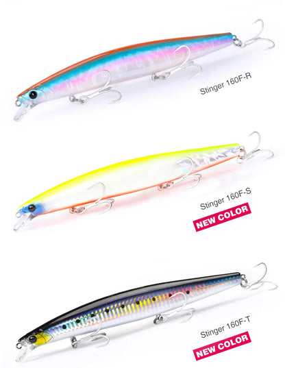 Floating Minnow Fishing Lure DW110 STINGER 163mm 31g Sea Fishing Hard Bait Piura Seabass Baits