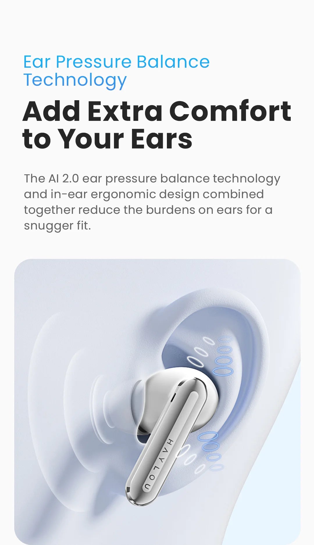 HAYLOU Mori Pro Bluetooth 5.4 Earphones Wireless  43dB Adaptive Noise Cancellation Earbuds 6 Mic Headphones 28H Battery Life