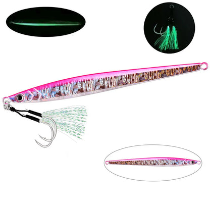 Metal Jig 60g 80g 100g 120g Long Casting Fast Sinking Fall Jigs Saltwater Deepsea Fishing Lure