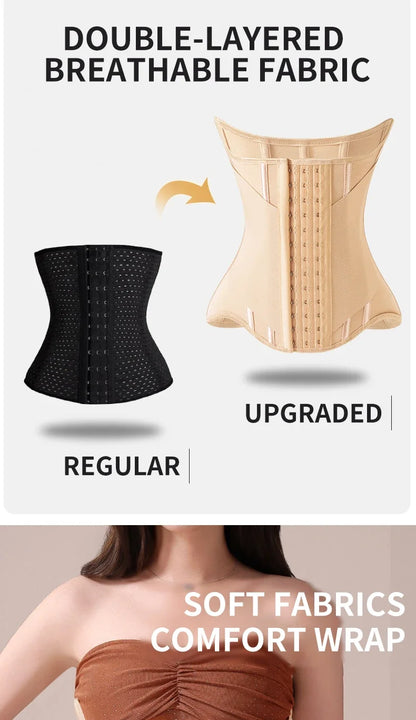 U-shaped Waist Trainer Corset Women Buttoned Shapers Breast Lifted Waist Trainer Steel Bone Slimming Women's Shapewear