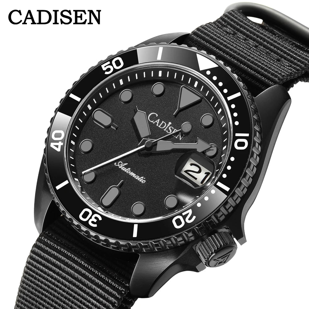 New CADISEN BGW9 Strong Glow Business Watch Diving Men's Automatic Watches Men Mechanical Wristwatch 200m Waterproof  Japan NH35