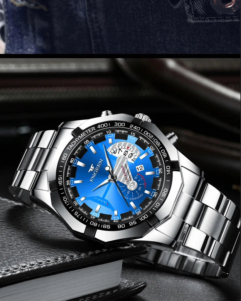 Brand Luxury Watch Fashion Casual Military Quartz Sports Wristwatch Full Steel Waterproof Men's Clock Relogio Masculino