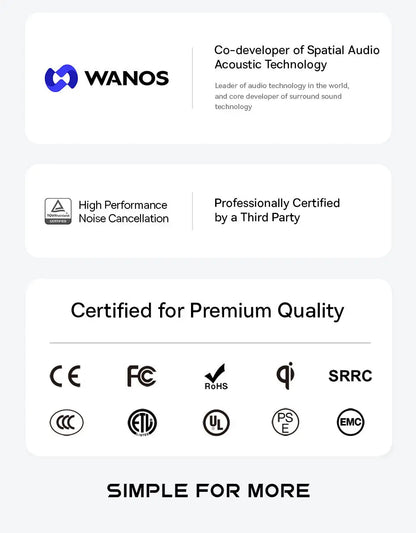 Baseus Bowie 30 Max Bluetooth Headphones 45dB Noise Cancellation Hi-res LDAC Over Ear Headset 3D Spatial Audio Wireless Earphone