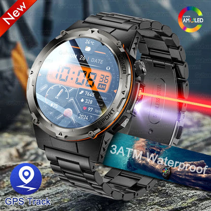 GPS Smart Watches 2025 New For Xiaomi IOS Military Smartwatch Men 3ATM Waterproof 100+ Sport Modes Built-in NFC BT Call Watches