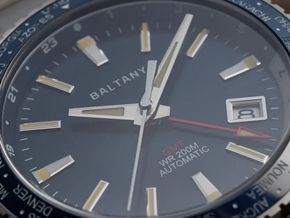 Baltany 2025 New Nh34 Gmt Men's Mechanical Watch 40Mm Sapphire Luminous C3 Stainless Steel Waterproof Sports 20Bar Watches for M