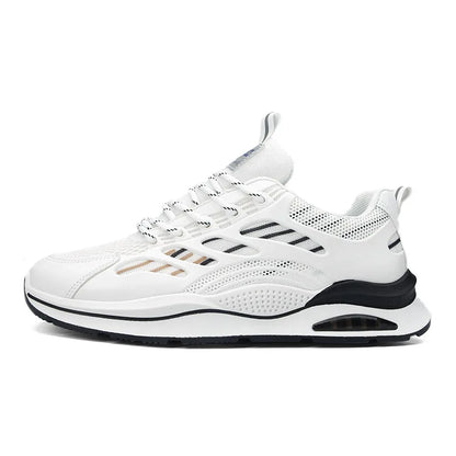Men's Lightweight Wear-Resistant Sneakers, Anti-Slip Running Shoes, Casual White Footwear, Summer Outdoor Sports Shoes, New