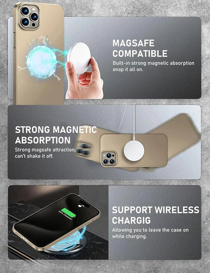 Ultra Thin Matte PC Hard Back Cover Case For iPhone 17 Air 16e 16 15 14 13 12 Pro Max Solid Color Slim Frosted Shell iPhone17air