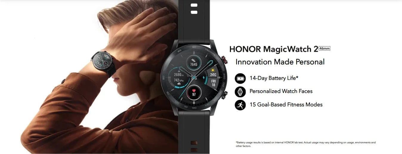 HONOR MagicWatch 2 Smart Watch1.39 Inch Bluetooth Blood Oxygen Monitoring Waterproof 14 Days Battery Life Sports Fitness Tracker