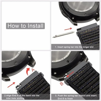 Nylon loop Band For Samsung Galaxy Watch 7 FE 6/5/pro/4/Classic/active 2 40-44mm 20mm/22mm sport bracelet huawei gt 2/e/3 strap