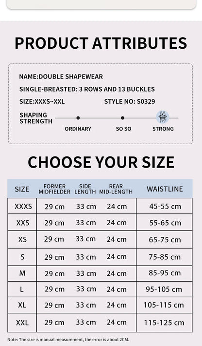 U-shaped Waist Trainer Corset Women Buttoned Shapers Breast Lifted Waist Trainer Steel Bone Slimming Women's Shapewear