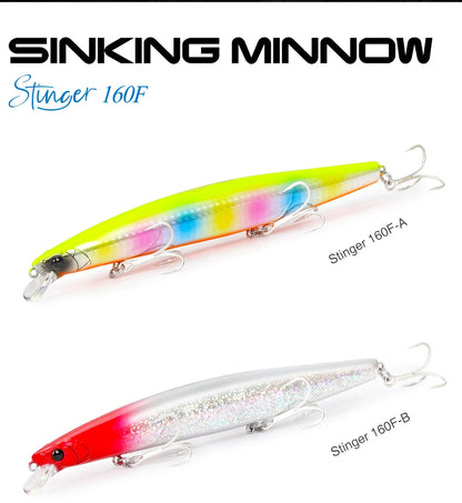 Floating Minnow Fishing Lure STINGER 163mm 31g Long Casting Artificial Seabass Saltwater Large Hard Baits