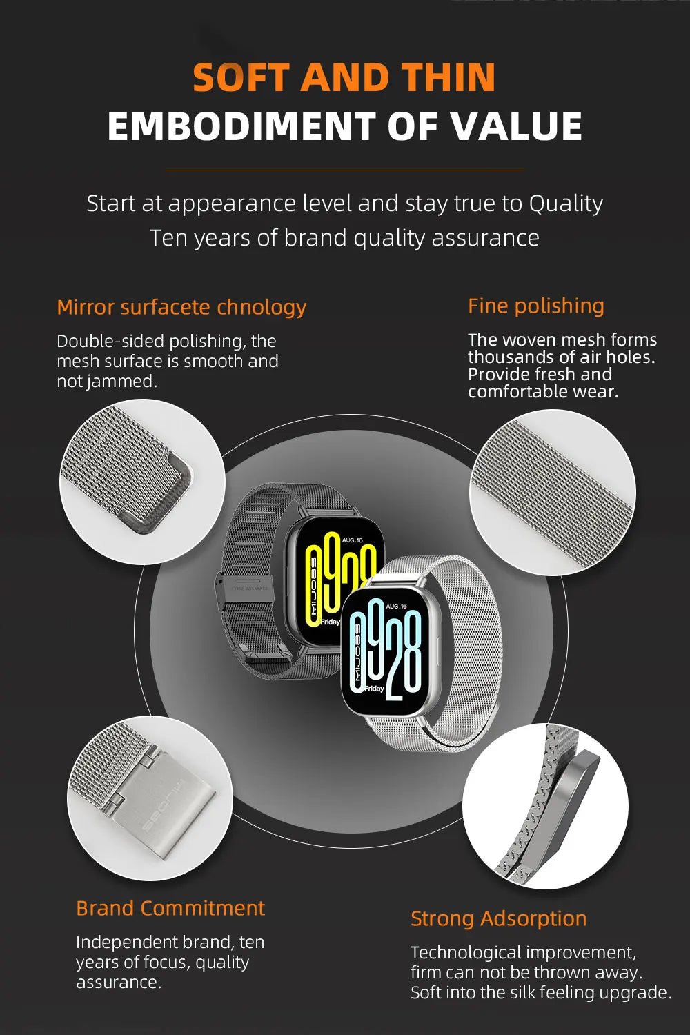 Metal Watchband For Xiaomi Redmi Watch 5 Active / 5 Lite Stainless Steel Replacement Strap Redmi Watch 5 Lite Wrist Bracelet