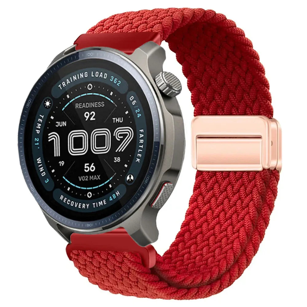 Watch Strap For Huami Amazfit Balance 2 Band GTR 4 2 2E GTR3 Pro/GTS 4/3/2 mini/Bip 3 6 U S Braided Magnetic Bracelet