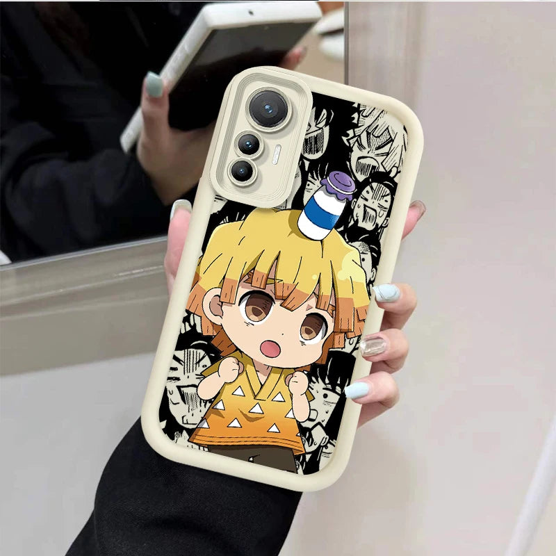 Anime Demon Slayer Creative Silicone Case for Xiaomi Poco F7 F6 F5 F4 F3 M5s C65 C75 C71 X7 X6 X5 X4 GT X3 NFC M7 M6 Pro 4G 5G
