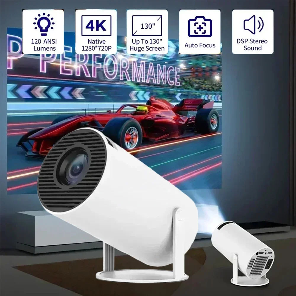 Android 11 Smart Projector ANSI Lumens 1080P Native, Dual-Band WiFi 6 Bluetooth 5.0, 2025 Outdoor Portable Projector with 4K