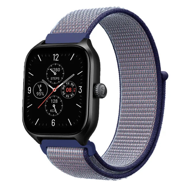 Nylon Loop Strap for Amazfit GTR 47mm/GTR2/2e/3/3 Pro/4/GTS/2/mini/3/4 Bracelet for Amazfit Balance/bip 5/Stratos 2 2S