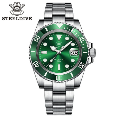STEELDIVE SD1953 Water Ghost Ceramic Bezel Sapphire Mirror Swiss Luminous NH35 Movement Dive 30Bar Waterproof Mechanical Watch