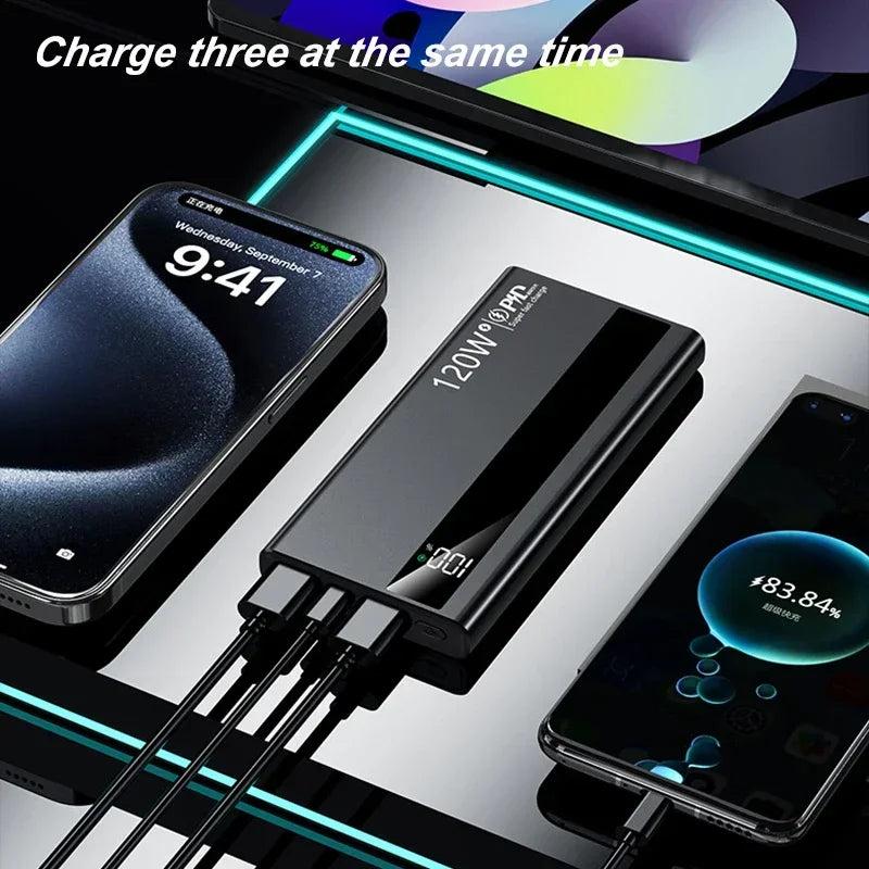 Xiaomi 500000mAh High Capacity 120W Power Bank Super Fast Charging Power Bank Portable Battery Charger For iPhone Samsung Huawei