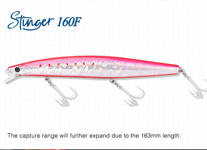 Floating Minnow Fishing Lure DW110 STINGER 163mm 31g Sea Fishing Hard Bait Piura Seabass Baits