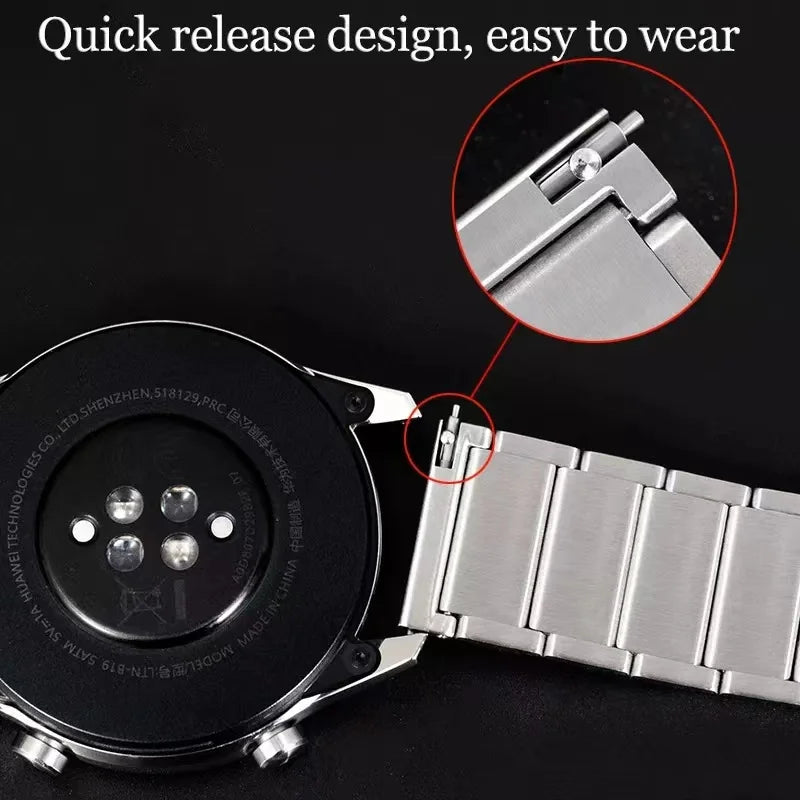 Watch Strap Magnetic Metal Band For Amazfit Bip 3 3Pro GTR 3 4 GTS 2 3 4 4mini Stainless Steel For Huawei GT2 Pro GT3