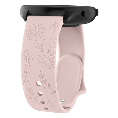 Flower Engraved Strap For Amazfit GTS/2/2e/3/4 GTS2 Mini/GTR 4/3/Pro/47mm/GTR2/2e/stratos 2/3/Bip Lite Band Bracelet