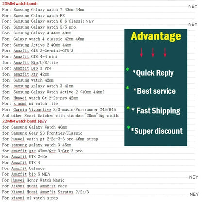 Nylon Loop band For Amazfit GTS 4/2/3pro/2e/GTS2 Mini/GTR 4 42mm/47mm/GTR2/2e/stratos belt bracelet Amazfit bip 20mm 22mm strap