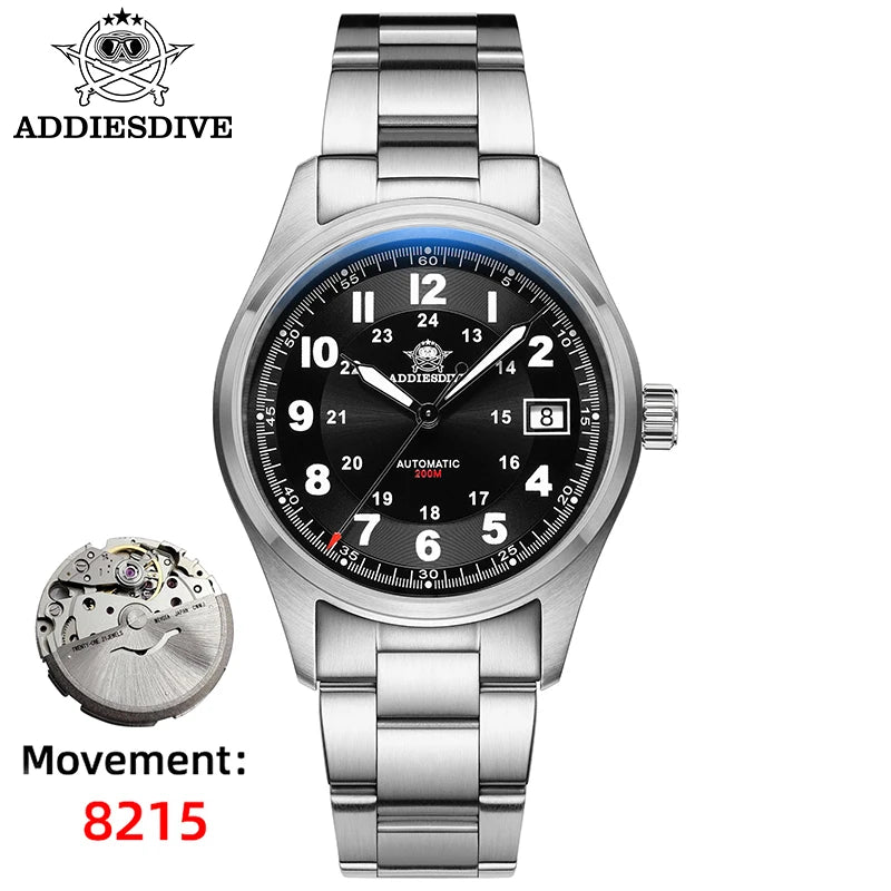 ADDIESDIVE Luxurious Men's Automatic Watch NH35A Mechanical Watch Sapphire Glass 200m Waterproof Analog Luminous Watches AD2048