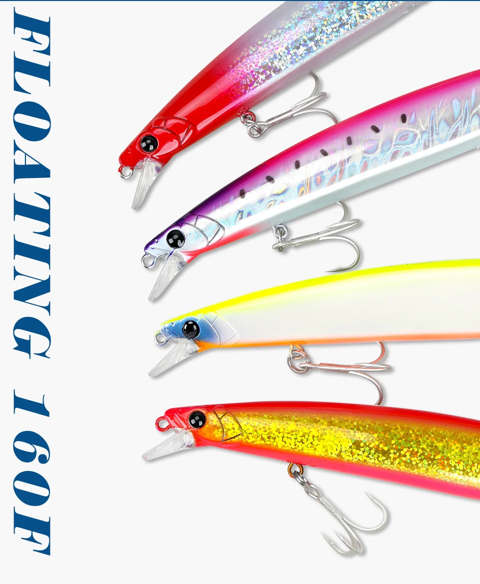 31g Floating Minnow STINGER 160F Saltwater Fishing Lure  Ultra-long Casting Hard Baits 500G Large Baits