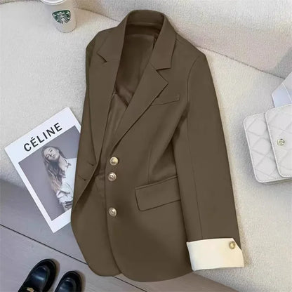 New Women Suit Coat Elegant Sports Casual Blazer Korean Fashion Jacket Spring Autumn 12 Color Office Ladies Clothing Basic Coat