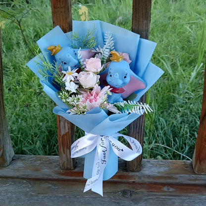 Lilo & Stitch Bouquet Major Holiday Gift PVC Rose Sunflower Anime Stuffed Doll Birthday Girl Valentine'S Christmas Day Girl Gift
