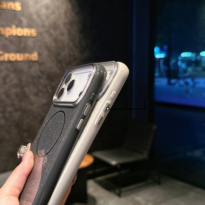 Luxury Glitter Bling Ultra Thin Phone Case For iPhone 17 16 15 14 Plus 17 Pro Max Magsafe Wireless Charge Shockproof Hard Cover