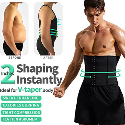 Waist Trainer Trimmer for Men Tummy Control Shapewear Neoprene Sweat Belt Slimming Body Shaper Sport Workout Corsets