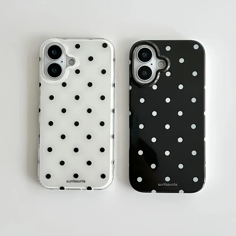 Suitable for iPhone 11 to 17 series, including Pro Max version, a fashionable phone case with simple and cute design and black a
