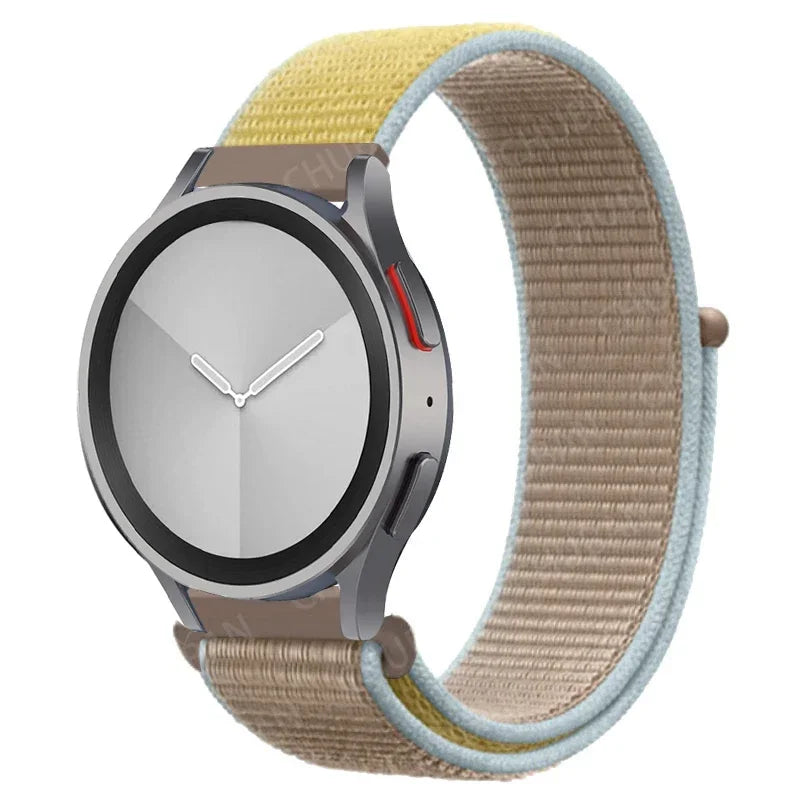 Nylon loop Band For Samsung Galaxy Watch 7 FE 6/5/pro/4/Classic/active 2 40-44mm 20mm/22mm sport bracelet huawei gt 2/e/3 strap