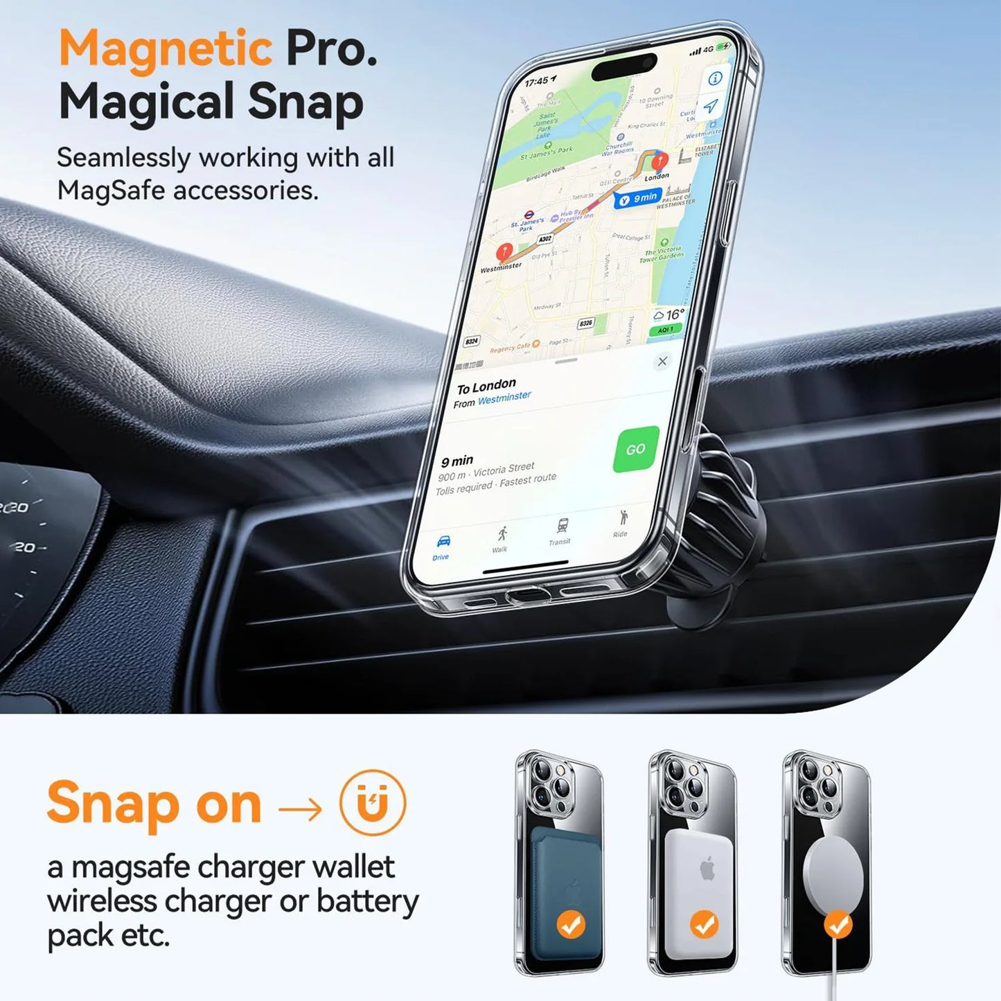 IPhone 17 16 15 14 Plus 13 12 11 Pro Xs Max Air XR 16e 7 8 Plus SE 2020 2022 Magsafe Case Clear Acrylic Shockproof Cover