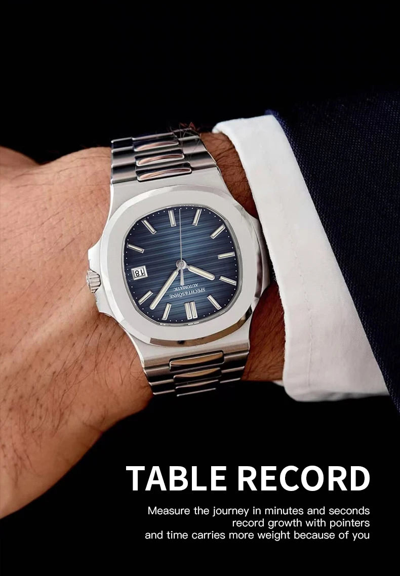 New Specht&Sohne Men's Watches Mechanical Watch Japan Miyota 8215 Movt Rose Gold Stainless Steel Classic 5711 Watch Waterproof