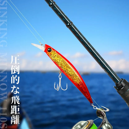 Sinking Minnow 110S DW77 110mm 22g Long Casting Fishing Lure Large Trout Seabass Sea Fishing Hard bait