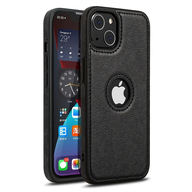 IPhone 17 11 12 13 14 15 16 Pro Max MINI XR XS X SE 7 8 Business PU Leather Case Soft Cowhide Shockproof Protective Cover
