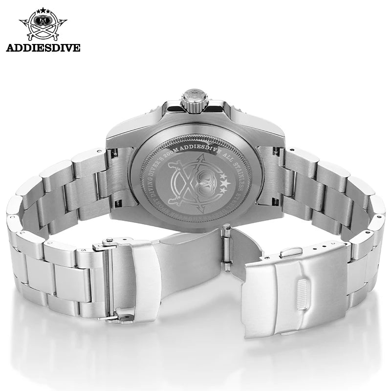 ADDIESDIVE 41mm Watch For Men 20Bar C3 Super Luminous reloj hombre Quartz watch relogio masculino Men Steel Waterproof Watches