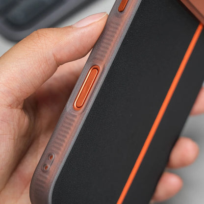 Hit Color PU Leather Texture MagSafe Shockproof Case For iPhone 17 17Pro Max 16 15 14 Alloy Lens Wireless Charging Frosted Cover