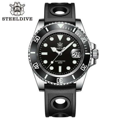 STEELDIVE SD1953 Water Ghost Ceramic Bezel Sapphire Mirror Swiss Luminous NH35 Movement Dive 30Bar Waterproof Mechanical Watch