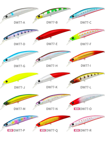 Sinking Minnow 110S DW77 110mm 22g Long Casting Fishing Lure Large Trout Seabass Sea Fishing Hard bait
