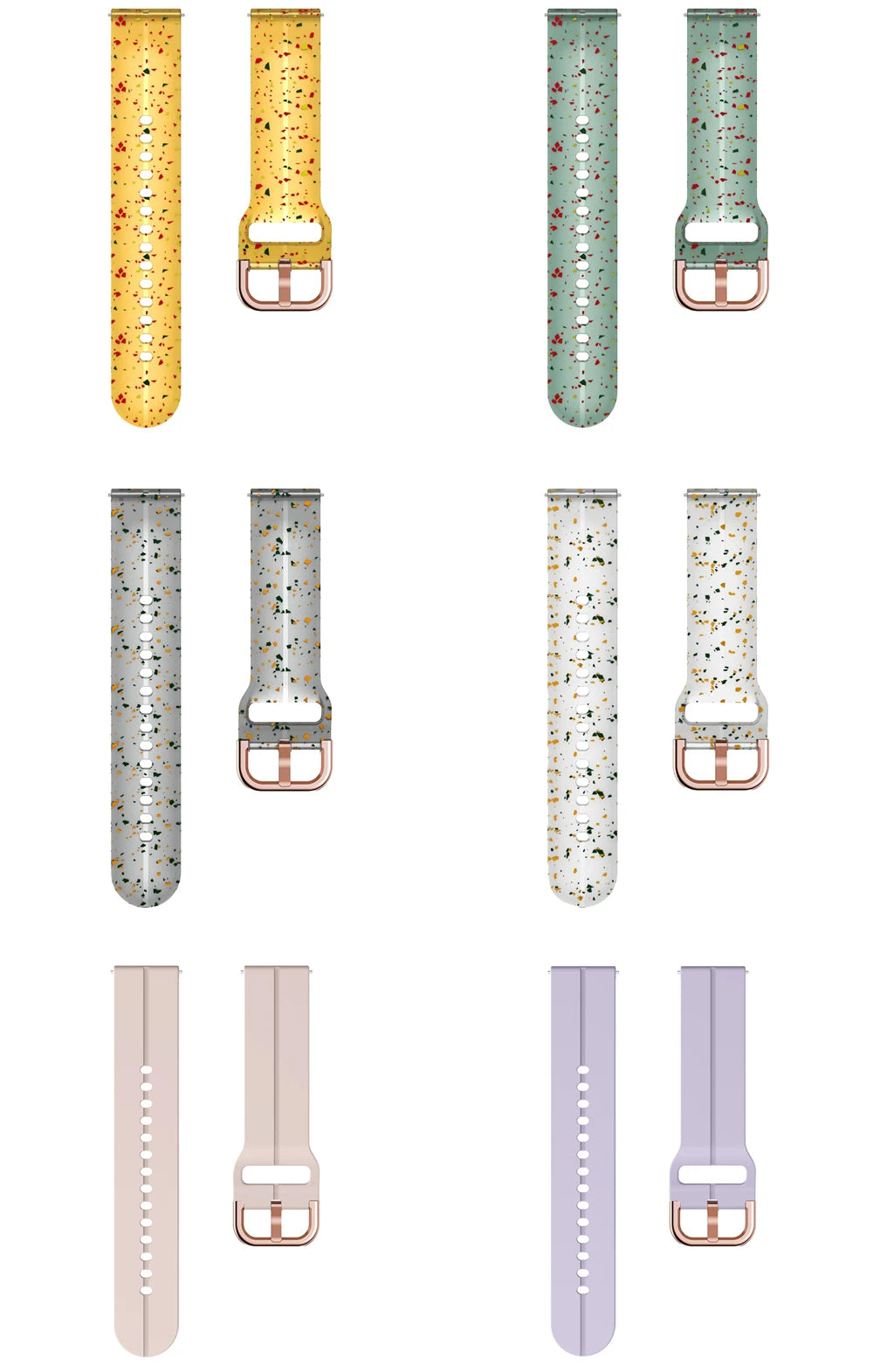 20mm Floral Band For Huami Amazift GTS 4/2/2e/3/GTS2 Mini/GTR 42mm Watch Bracelet Amazfit Bip 3 Pro Transparent Silicone Strap