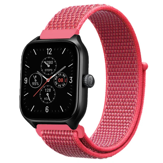 Nylon Loop Strap for Amazfit GTR 47mm/GTR2/2e/3/3 Pro/4/GTS/2/mini/3/4 Bracelet for Amazfit Balance/bip 5/Stratos 2 2S