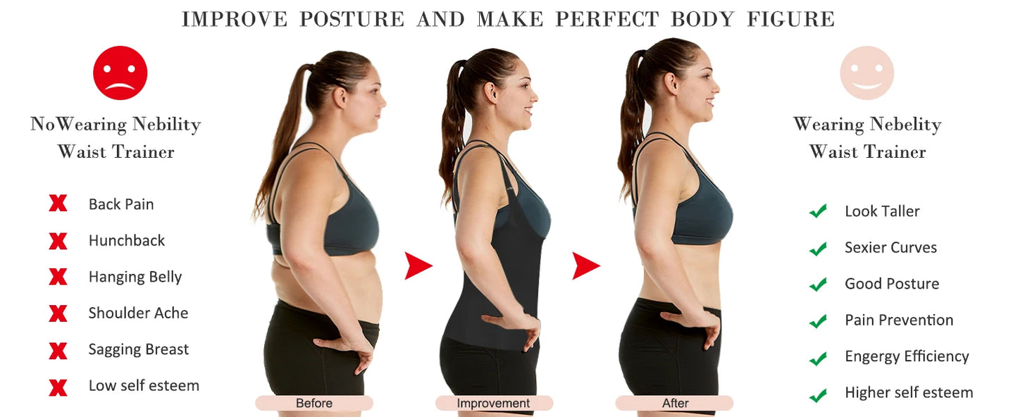 Corset Zipper Vest Body Shaper Cincher Shapewear Slimming Belt Sports Girdle Neoprene Sauna Tank Top