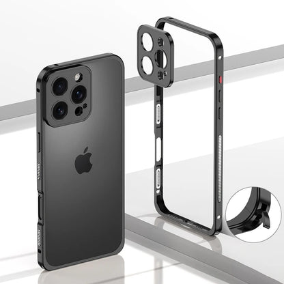 Metal Frame Bumper Phone Case For iPhone 17 16 15 14 13 Pro Max Plus 17Air Aluminum Alloy Lens Heat Dissipation Shockproof Cover
